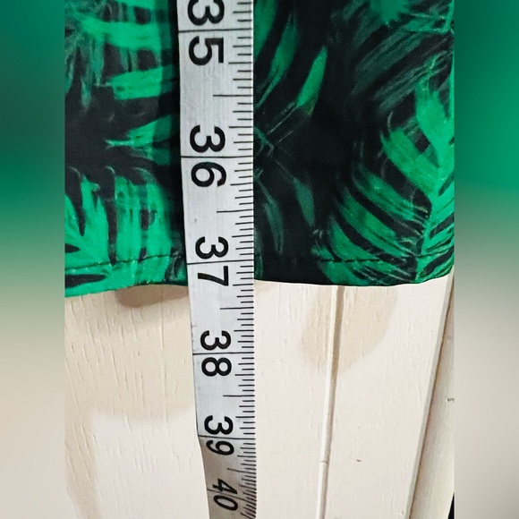 Green Leaves on a Black Background Ritera Dress - Picture 4 of 6